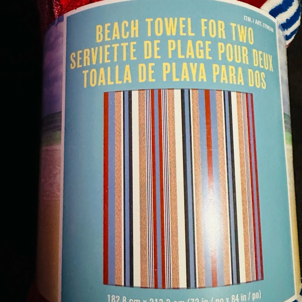 Huge Colorful Striped Design Beach Towel for Two (6ftx7ft)